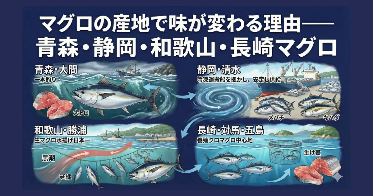 マグロの産地で味が変わる理由——青森・静岡・和歌山・長崎マグロの科学