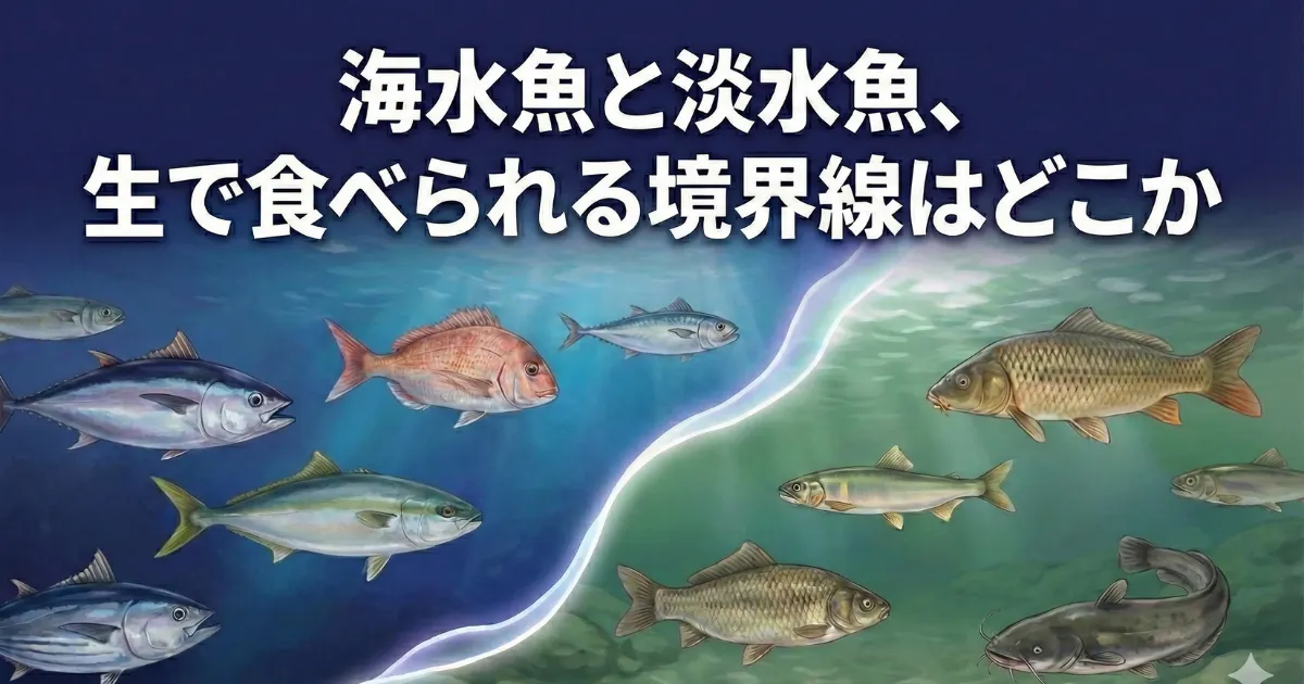海水魚と淡水魚、生で食べられる境界線はどこか