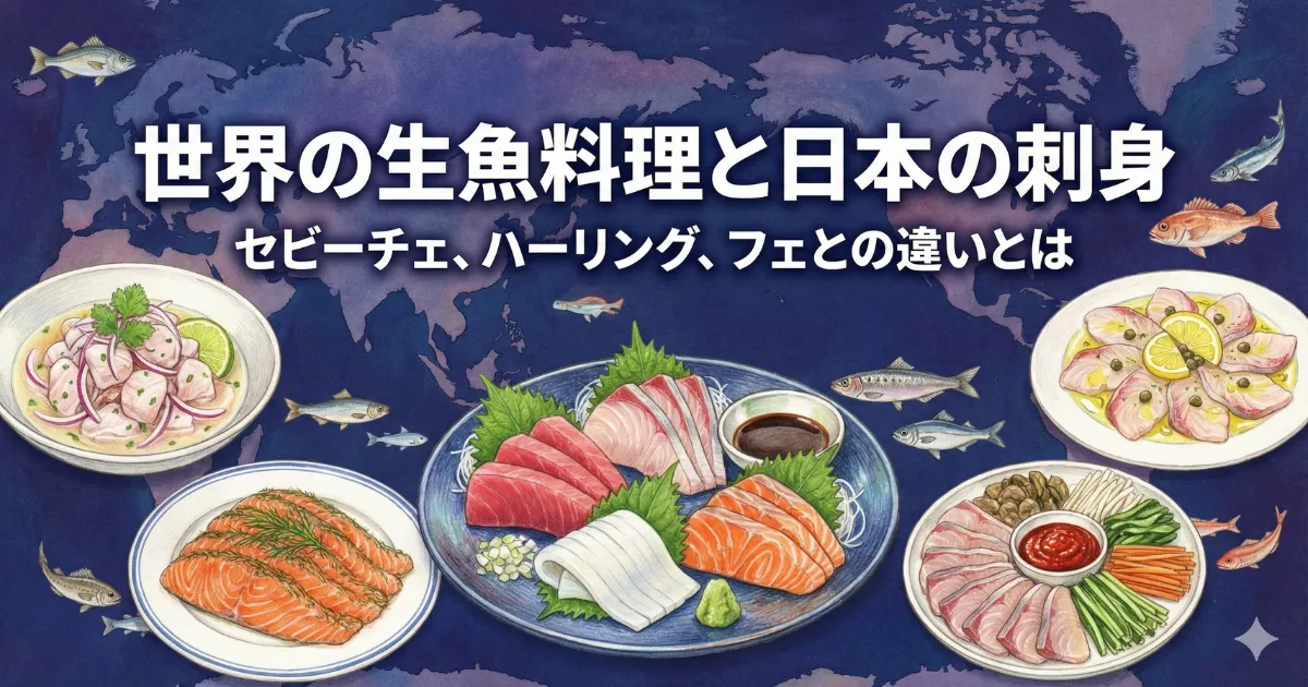 世界の生魚料理と日本の刺身——セビーチェ、ハーリング、フェとの違いとは